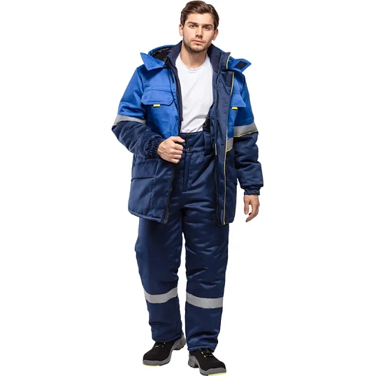 Куртка рабочая зимняя муж з43-КУ син/вас (р.52-54) 182-188 (серия З)