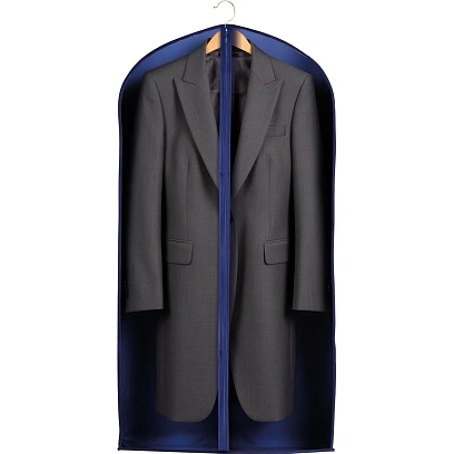 Чехол для одежды из спанб. Luscan с прозр.лицевой частью, 60х120см, синий