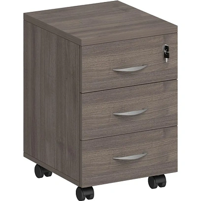 Тумба ST_Комфорт . выкатная 3 ящика дуб шамони темный К.301 ШТ