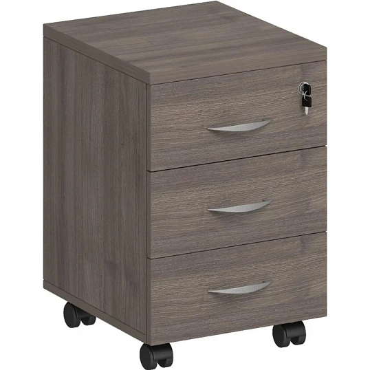 Тумба ST_Комфорт . выкатная 3 ящика дуб шамони темный К.301 ШТ