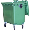 Контейнер-бак мусорный на 4-х колёсах с крышкой зеленый 770л_32897_КРД