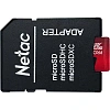 Карта памяти Netac MicroSD card P500 Extreme Pro 64GB, retail version w/SD