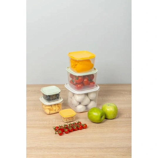 Набор конт.Для продуктов clever 6шт 0,12л+0,25л+0,45л+0,75л+1,2л+2,0л