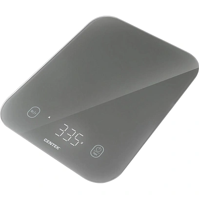 Весы кухонные Centek CT-2480 LED GRAY,150х15х205мм,max 5кг,шаг 1г