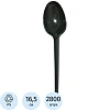 Ложка одноразовая столовая 165мм, ПС, черная, 2800шт/кор