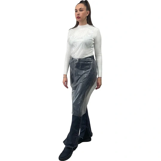 Фартук одноразовый ПНД 76x120см белый 12мкр 100шт/уп