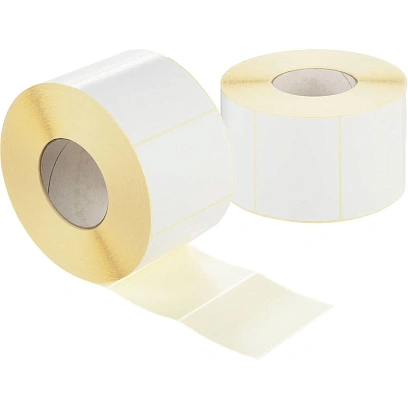 Термотрансферные этикетки ПП 64х45, 2000шт/рул, вт.40,16рул/уп(СК)