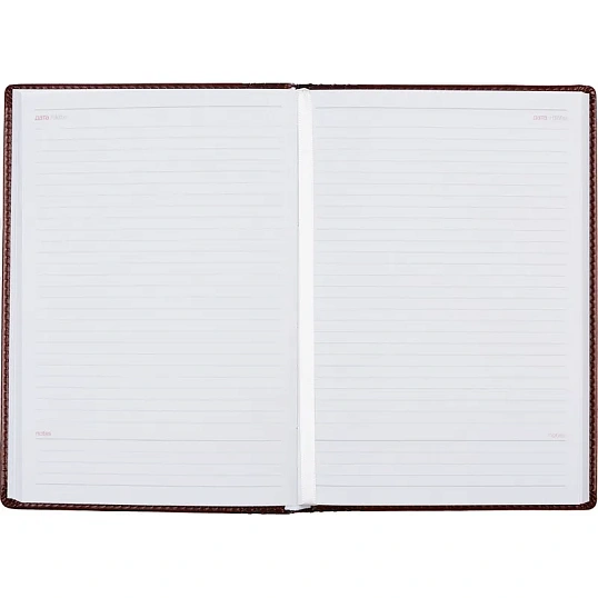 Ежедневник недатированный корич, тв.пер, 140х200, 160л, Lozanna AZ052/brown
