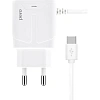Зарядное устройство сетевое PERO TC04 1USB 2.1A + TYPE-C CABLE белый