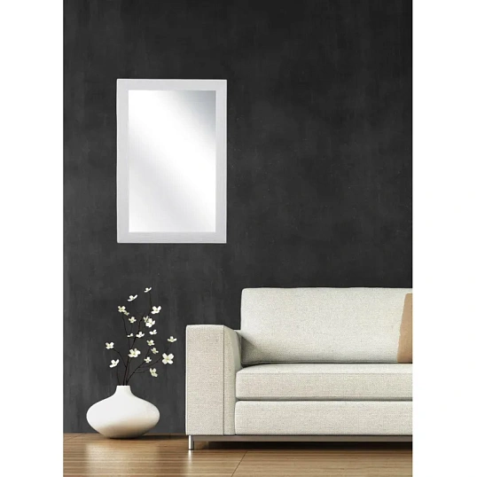 Зеркало МГЛ_настенное Комус Мебель НБ56(400x600) багет ПЛС белый