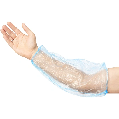 Нарукавники одноразовые п/э, ц.синий, арт.085-1674,10мкм ,(100 шт/уп)