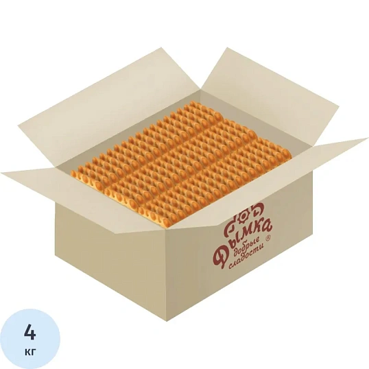 Печенье сдобное Дымка Дырки-Пупырки с вареной сгущенкой 4кг/уп