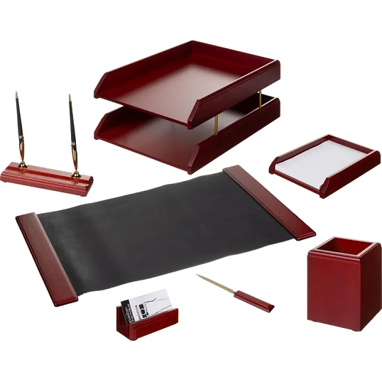 Набор настольный M7C-25A на 7 предметов из  дерева, цвет: красное дерево