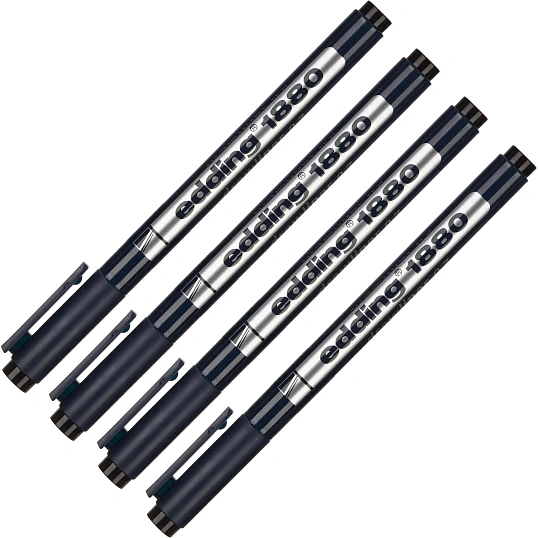 Набор линеров EDDING E-1880/4S (0.25,0.35,0.5,0.7) набор 4 шт. черный д/че