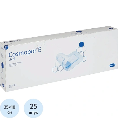 Повязка самоклеящ.стер п/операц. 35х10см25шт,COSMOPOR E9010370