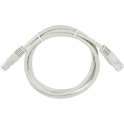 Патч-корд BigTech OPCC002 UTP CCA кат.5e/1м/литой/многожильный (серый)