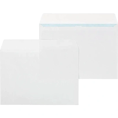 Конверт белый С5 стрип 162х229 80г КОМУС 50 шт/уп