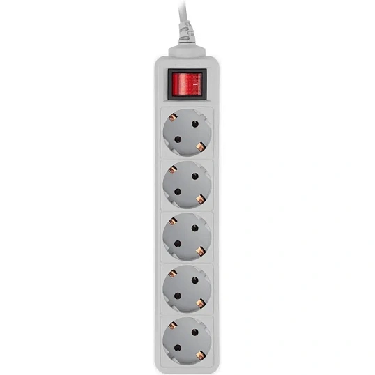 Сетевой фильтр PC Pet AP01006-3-G 3м (5 розеток) серый (пакет)