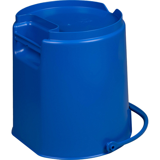 Ведро FBK 15л синее, армир. пластик противоударный, круглое, 80101-2