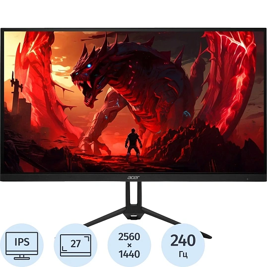 Монитор Acer KG273UW2bmiippx 27''QHD/IPS/240Гц/HDMI/2xDP/черн(UM.HX3CD.205)