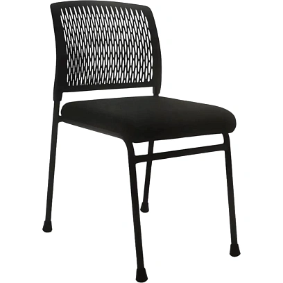 Стул SK-1108-1 спинка пластик., кар.черный, обив.сиден.черный TX-08 2шт/уп