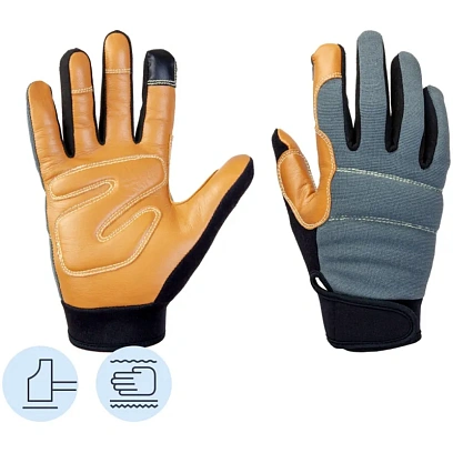 Перчатки защитные антивибрац кожаные Jeta Safety JAV06-10 р.XL