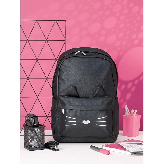 Рюкзак Kitty black экокожа черный