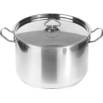 Кастрюля 7л, нерж. сталь ,тройное дно, d255мм, h157мм, индукция