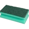 Губки для мытья посуды Т127 д/сложных загрязнений 130х70х45 зеленые 8шт/уп