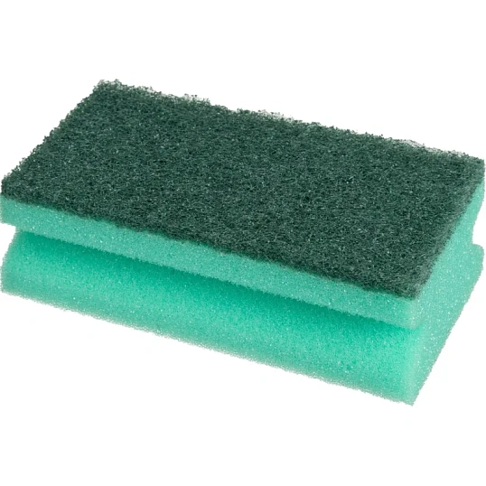 Губки для мытья посуды Т127 д/сложных загрязнений 130х70х45 зеленые 8шт/уп