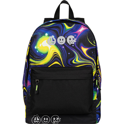 Рюкзак школьный Комус Класс Shape Illusion two,  Черный, 1 отд