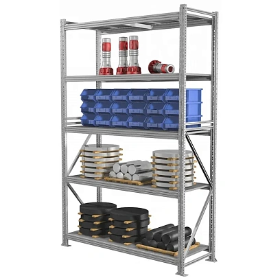 Стеллаж металлический ПРАКТИК_MS Pro   250/150x60/5 полок