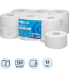 Бумага туалетная д/дисп Focus Jumbo Optimum 2сл белая 150м 12рул/уп_5060405