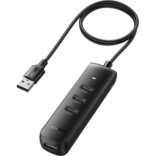 Разветвитель USB Ugreen CM416 (80657) USB 3.0 4-Port Hub. 1м/черный