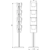 Стойка напольная Волна 8 карманов А4 двусторонняя 06369.01.01 