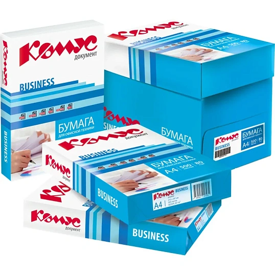 Бумага КОМУС ДОКУМЕНТ Business (А4, марка В, 80 г/кв.м, 500 л)