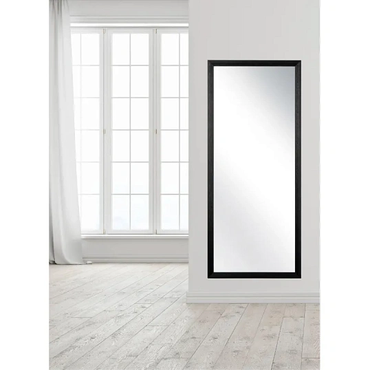 Зеркало МГЛ_настенное Комус Мебель НБ72 (600x1400) багет ПЛС черный