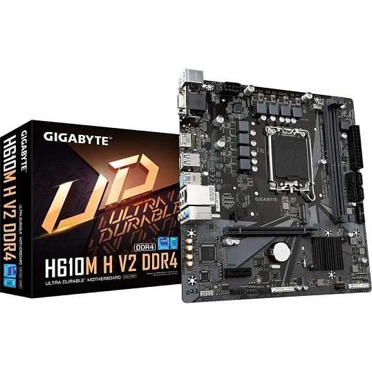 Материнская плата Gigabyte H610M H V2 DDR4, s1700, H610, 2xDDR4  mATX