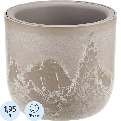 Кашпо МИКРИТ D150мм 1л со вставкой М 3264