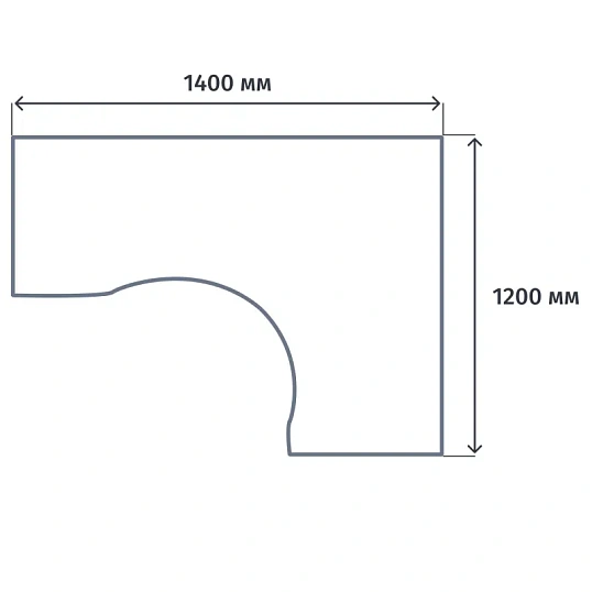 Стол RIVA правый А.СА-3 Пр белый Ш1400