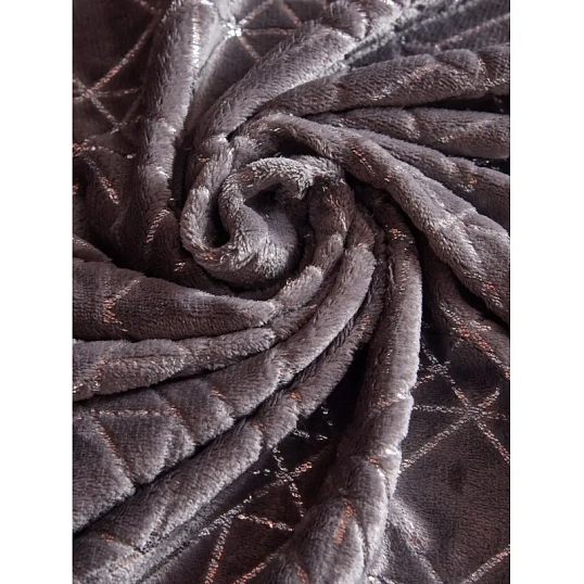 Плед микрофибра Luscan, фольга серый 200х220