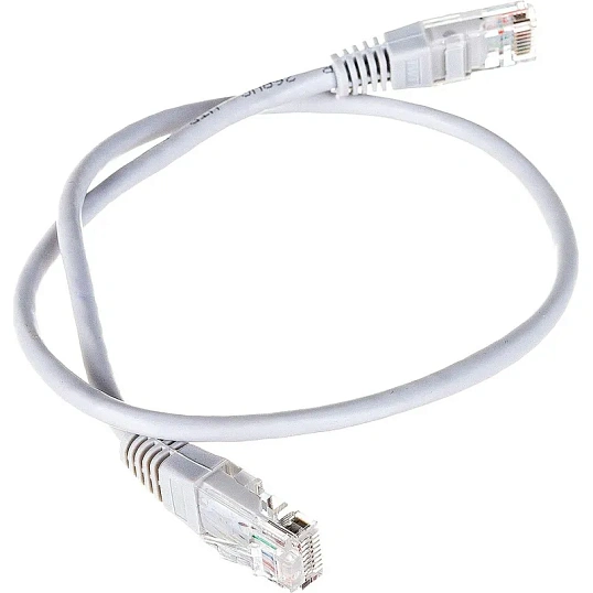 Патч-корд TWT TWT-45-45-0.5-GY UTP кат.5e, 0.5 м, серый