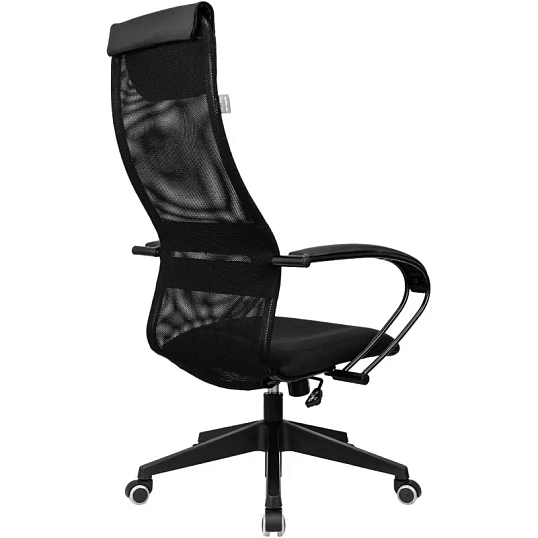 Кресло VB_Бюрократ CH-607 черный TW-01 сетка/ткань с подгол. крест. пластик