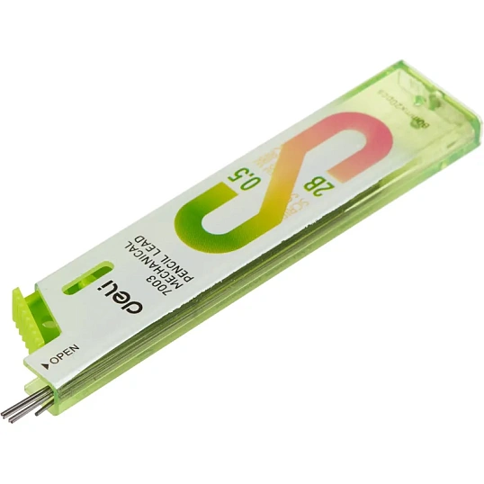 Стержень микрографический Deli, 0,5 мм 2B, упаковка в ассортименте, 20 шт