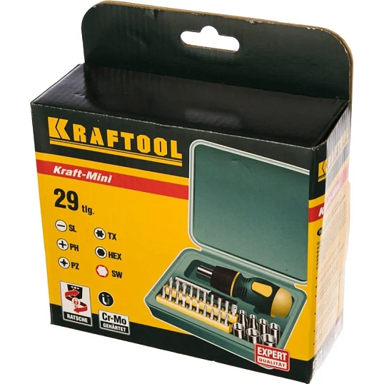 Отвертка Набор KRAFTOOL Kompakt-29, 29 предм (25556-H29)