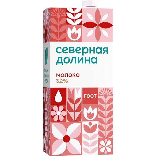 Молоко Северная Долина ультрапастериз 3,2% 950г