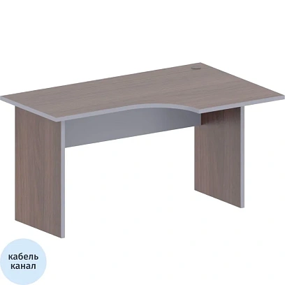 Стол Easy Business правый (438,009) темный дуб/серый (560/570) Ш1400