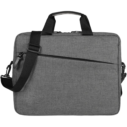 Сумка для документов , ноутбука The First, серая, 38х30х8 см, 6836.10