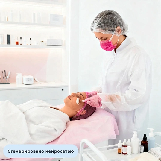 Шапочка Шарлотта неткан. белая, пл 12г 48 см Комус, 100шт/уп