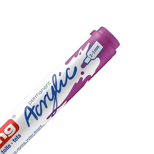 Маркер акриловый Edding 5100/910.кругл.нак. 2-3 мм. Цвет Ягодный